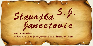 Slavojka Jančetović vizit kartica